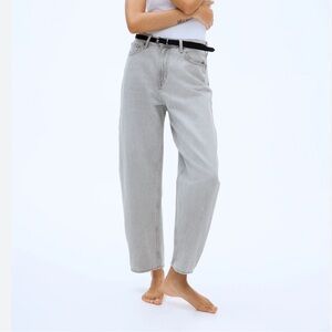 H&M High Rise Barrel Leg Jeans